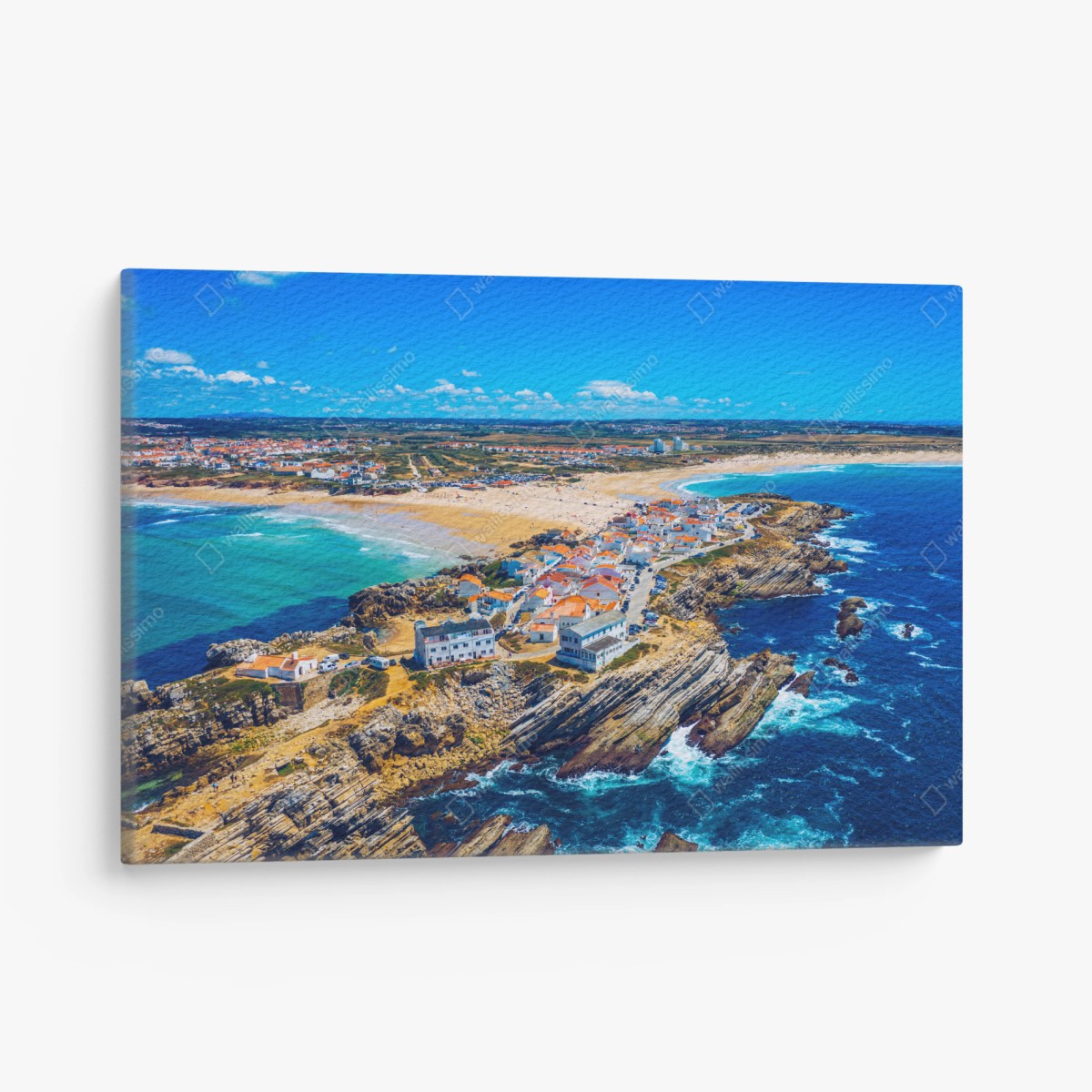 Quadro su tela paesaggio costiero di Baleal, Peniche • Wallissimo®