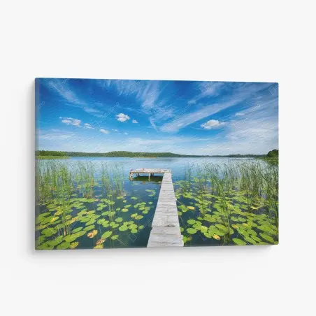 Quadro su tela giornata estiva sul lago in Masuria • Wallissimo®