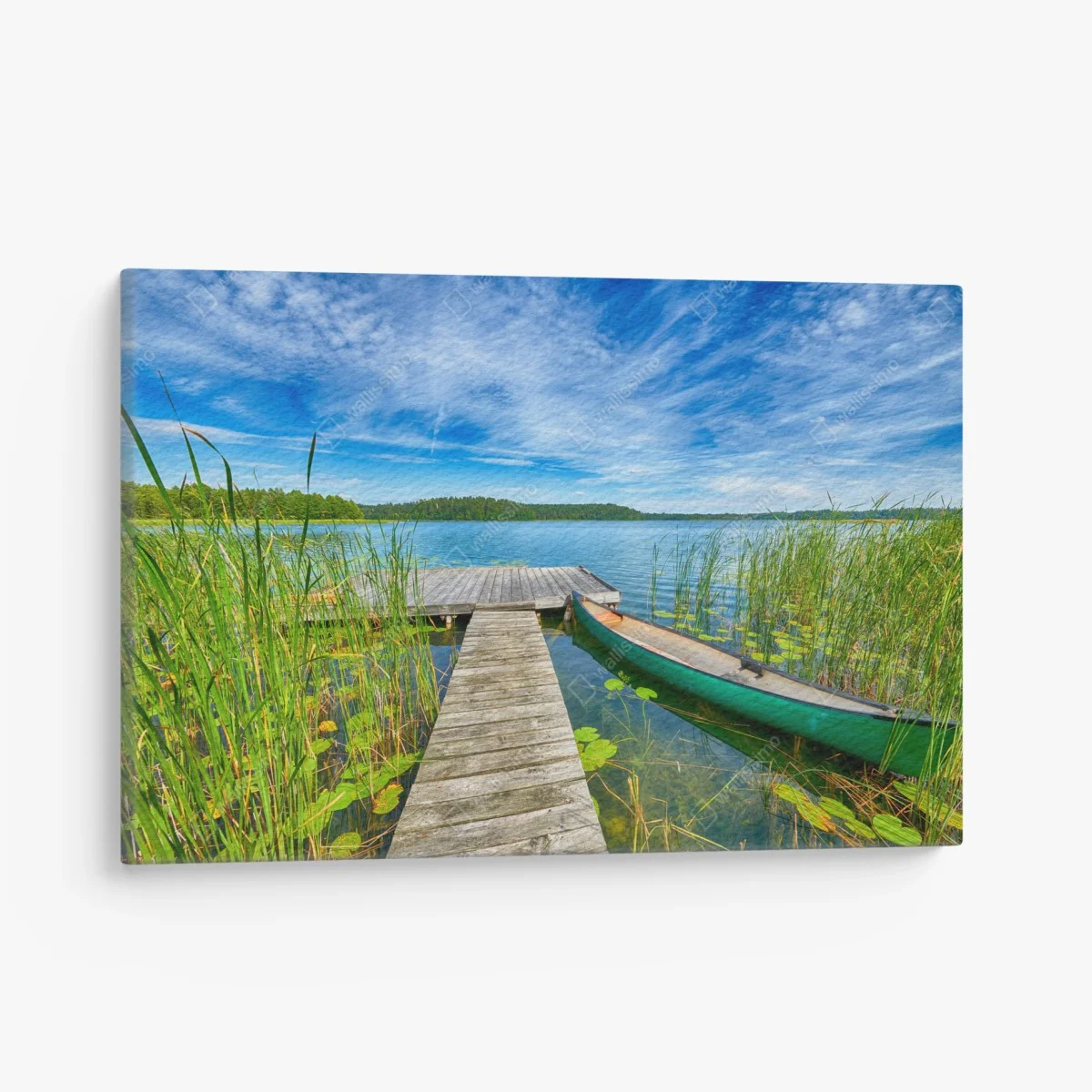 Quadro su tela molo tranquillo sul lago di Masuria • Wallissimo® Quadro su tela molo tranquillo sul lago di Masuria • Wallissimo®