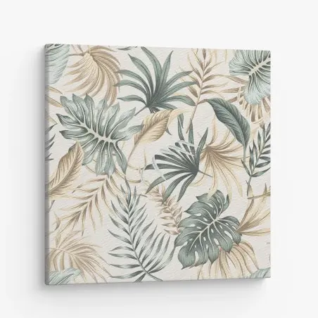 Quadro su tela motivo botanico tropicale toni naturali • Wallissimo®