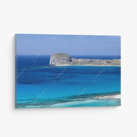 Quadro su tela mare turchese e scogliera • Wallissimo®
