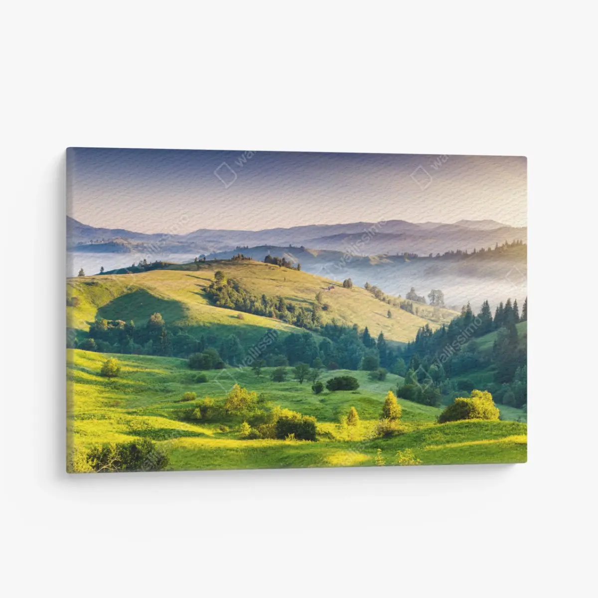 Quadro su tela tramonto maestoso sui Carpazi, Ucraina • Wallissimo®