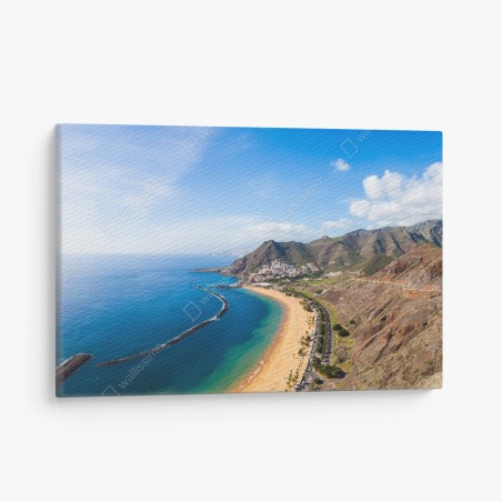 Quadro su tela panorama costiero di Las Teresitas, Tenerife • Wallissimo®