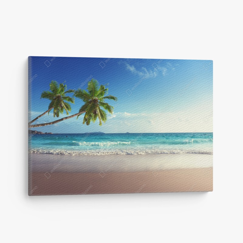 Quadro su tela tramonto tropicale ai Caraibi