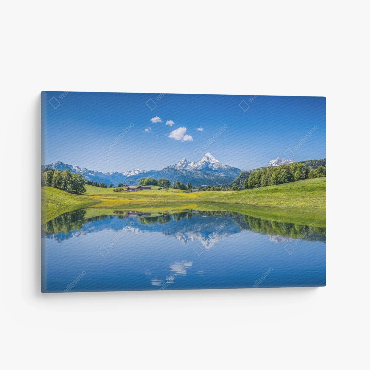 Quadro su tela riflessi delle Alpi sul lago • Wallissimo® Quadro su tela riflessi delle Alpi sul lago • Wallissimo®