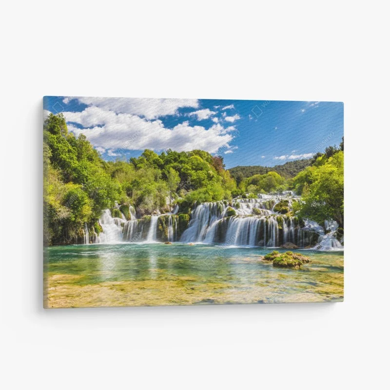 Quadro su tela oasi di cascate a Skradinski Buk