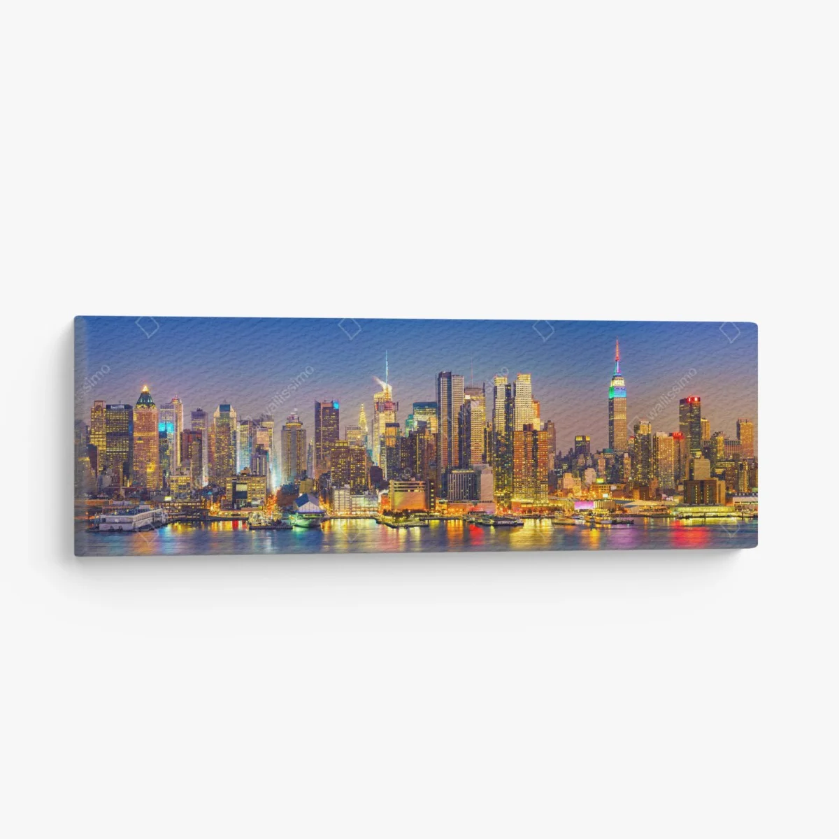 Quadro su tela skyline di New York al crepuscolo • Wallissimo® Quadro su tela skyline di New York al crepuscolo • Wallissimo®