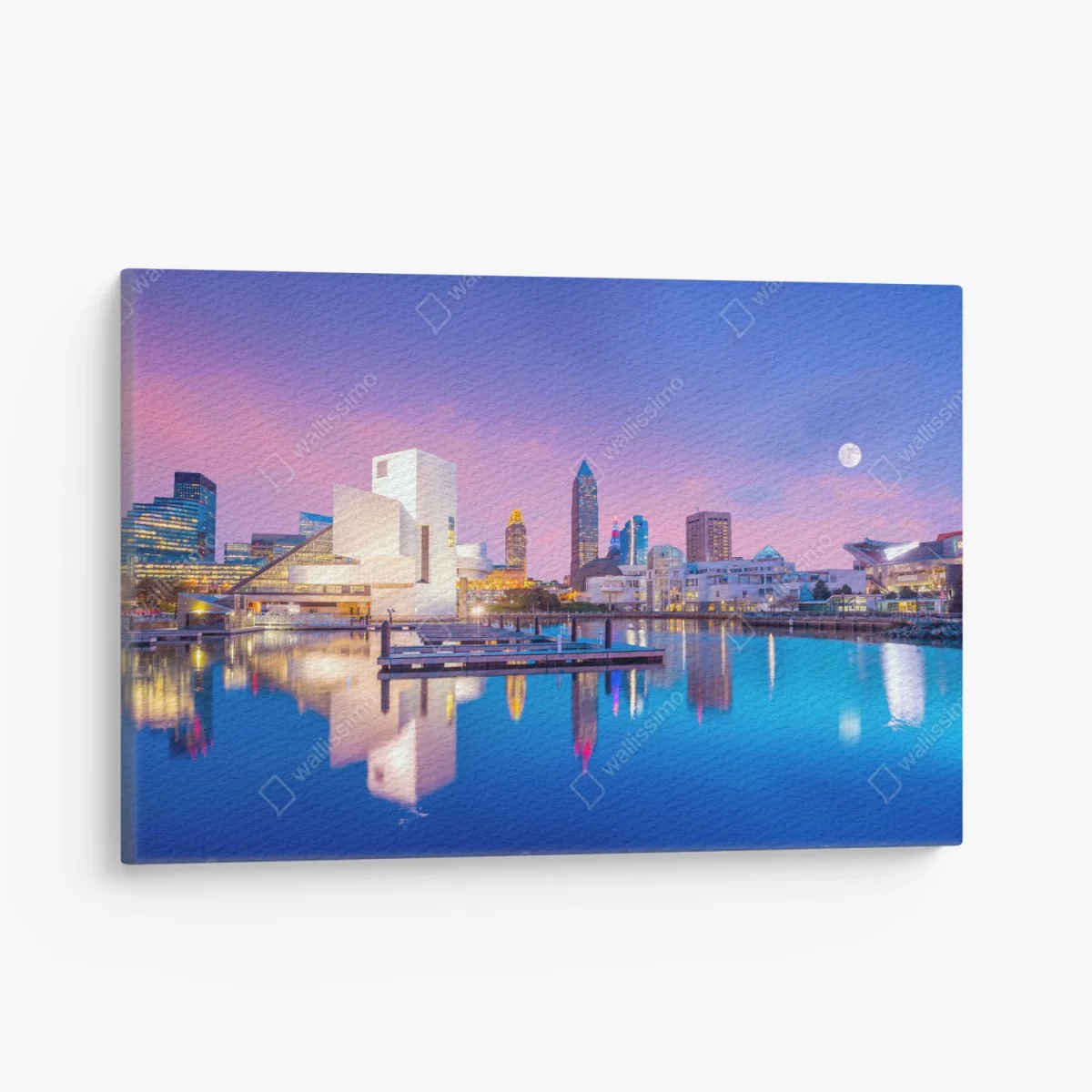 Quadro su tela tramonto sul lungolago di Cleveland • Wallissimo® Quadro su tela tramonto sul lungolago di Cleveland • Wallissimo®