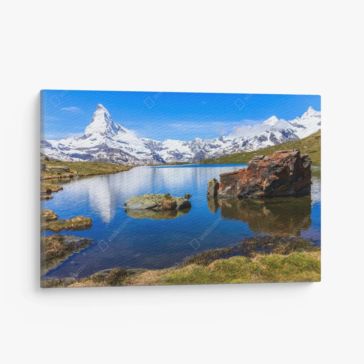Quadro su tela riflessi del Cervino sullo Stellisee • Wallissimo® Quadro su tela riflessi del Cervino sullo Stellisee • Wallissimo®
