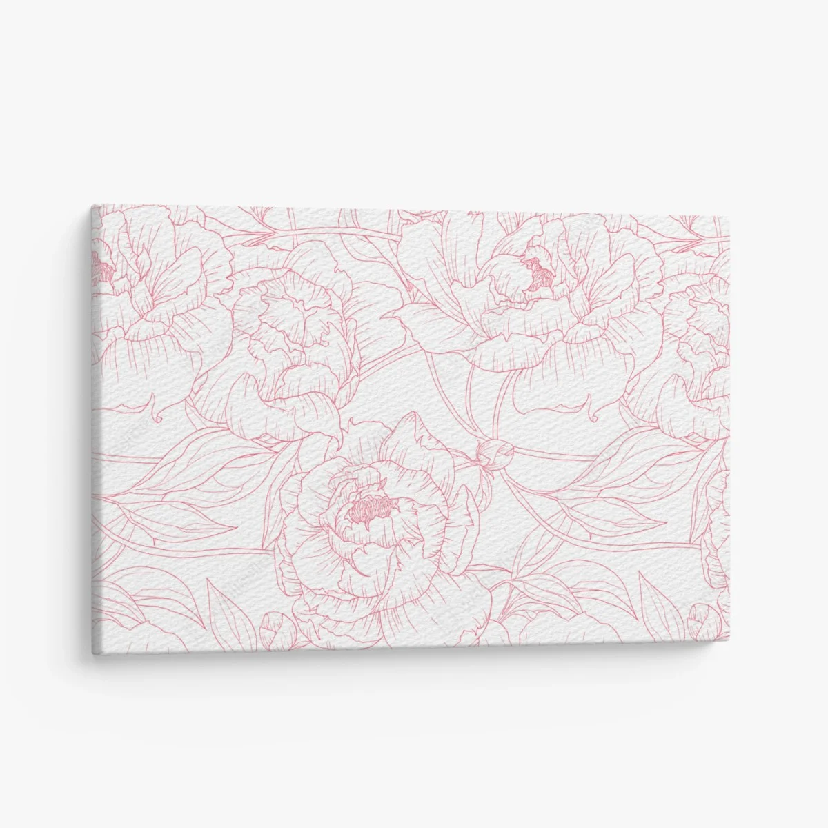 Quadro su tela motivo floreale di peonie rosa su sfondo bianco • Wallissimo® Quadro su tela motivo floreale di peonie rosa su sfondo bianco • Wallissimo®