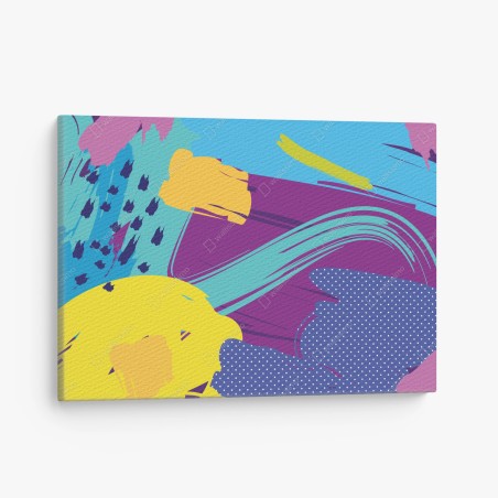 Quadro su tela esplosione di colori pop astratta • Wallissimo®