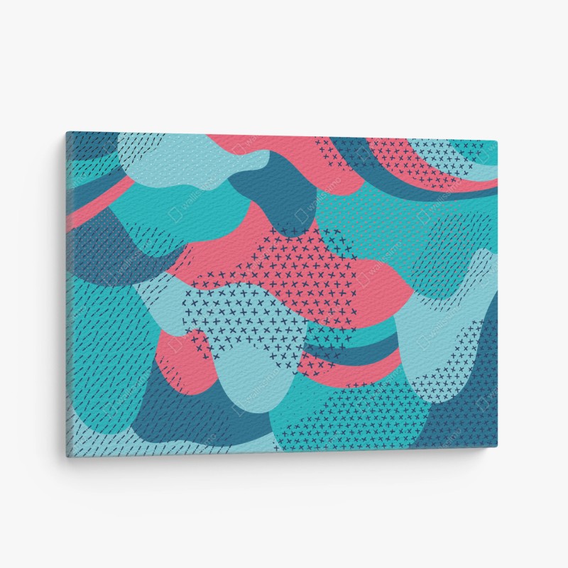 Quadro su tela motivo astratto colorato in stile pop