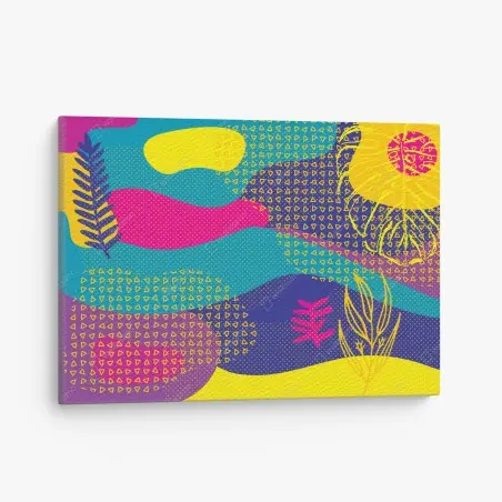 Quadro su tela vibrazioni tropicali astratte • Wallissimo®