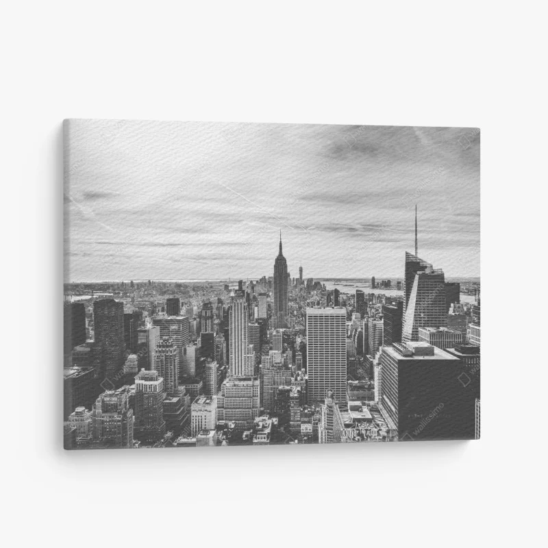 Quadro su tela skyline di New York in bianco e nero
