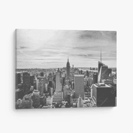 Quadro su tela skyline di New York in bianco e nero • Wallissimo®