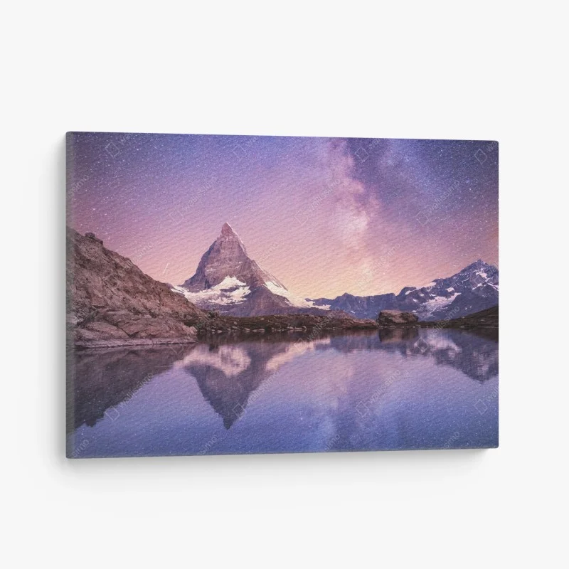 Quadro su tela riflessi stellari sul Cervino