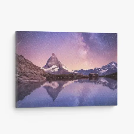 Quadro su tela riflessi stellari sul Cervino • Wallissimo®