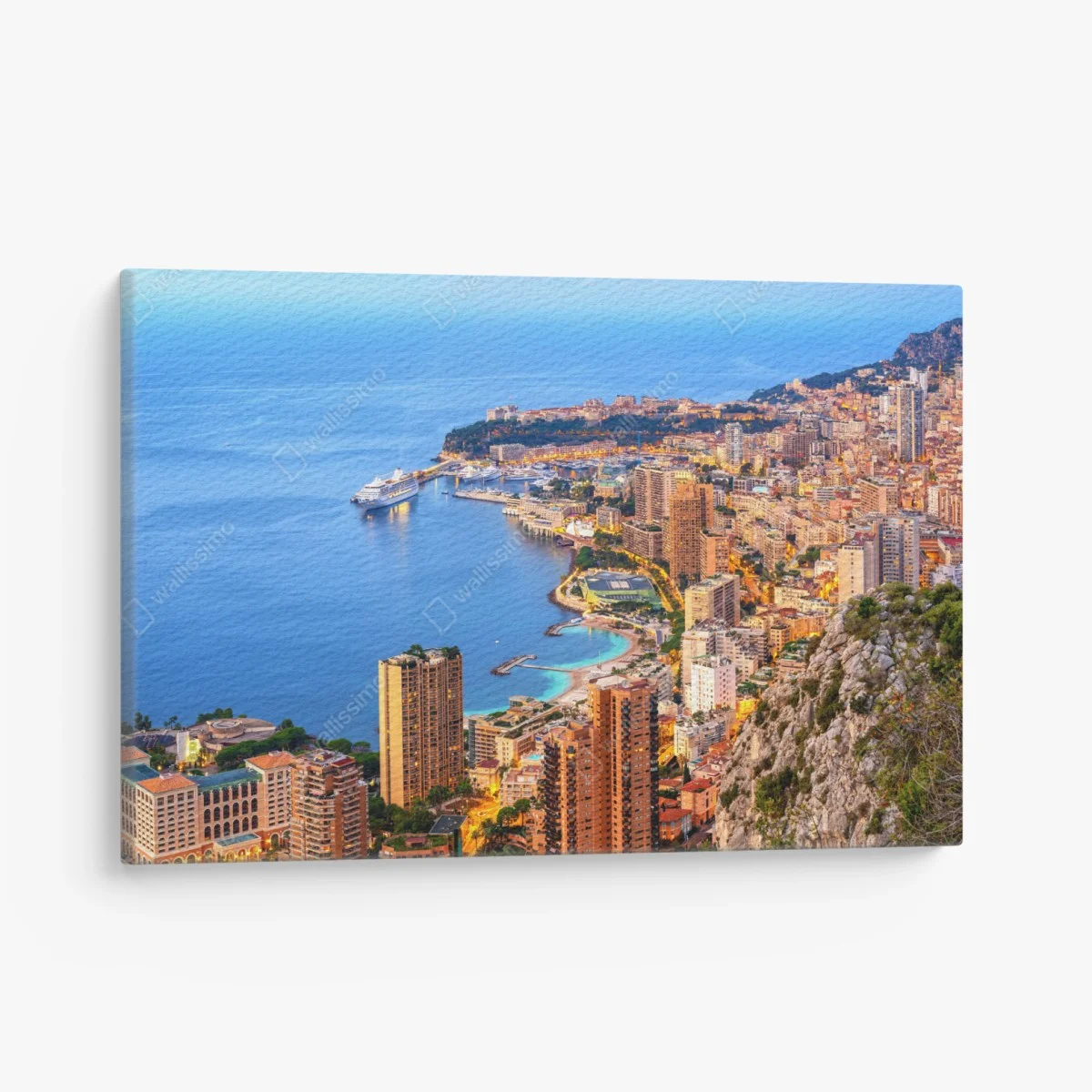 Quadro su tela panorama sul porto di Monaco e Monte Carlo • Wallissimo® Quadro su tela panorama sul porto di Monaco e Monte Carlo • Wallissimo®