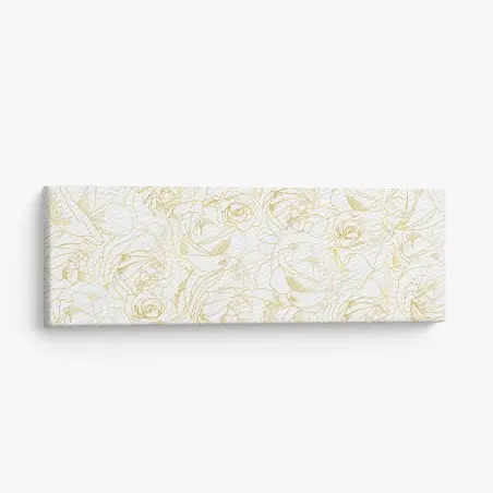 Quadro su tela bouquet di rose dorate • Wallissimo®