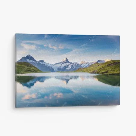 Quadro su tela panorama alpino: Bachalpsee Grindelwald • Wallissimo®