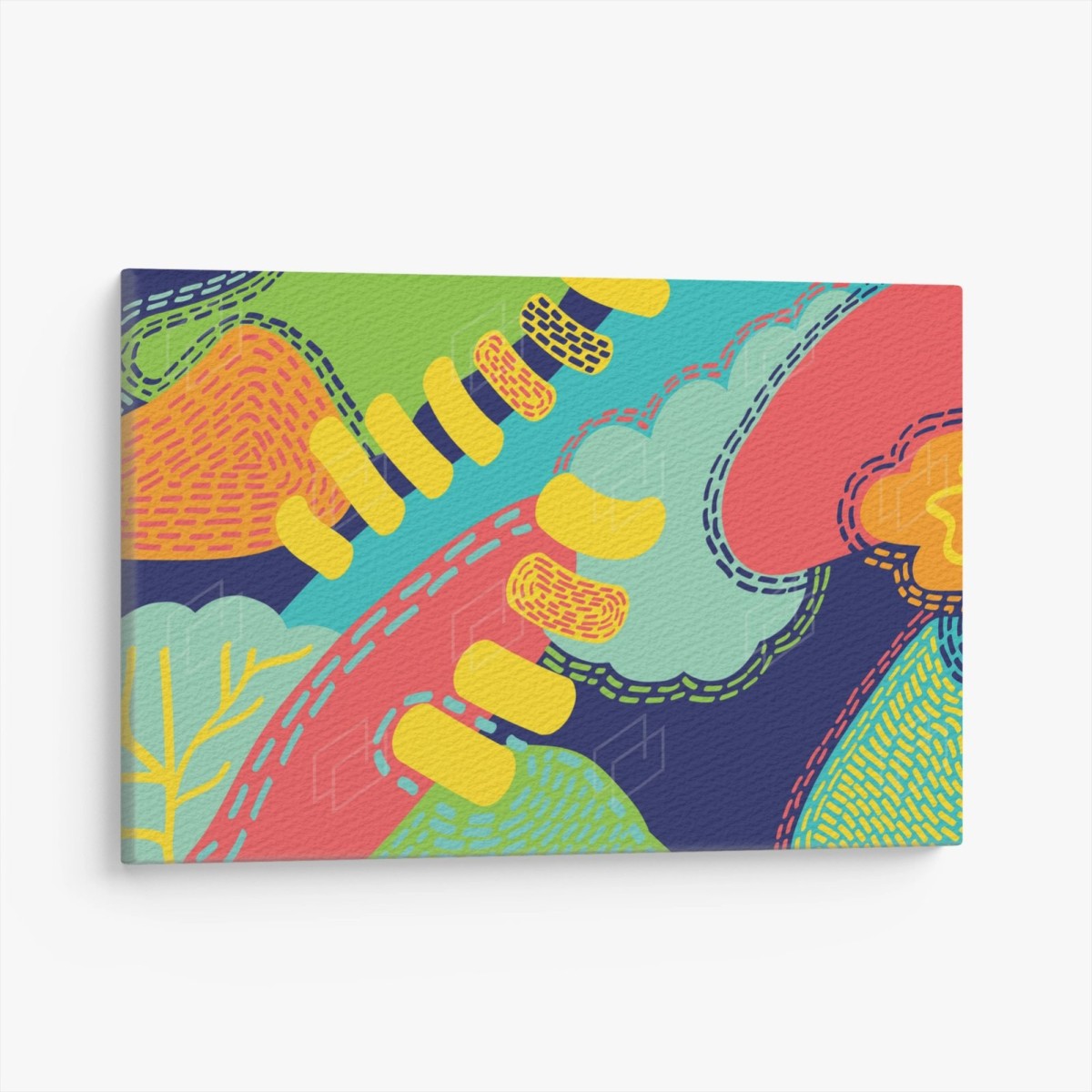 Quadro su tela esplosione astratta di colori e forme organiche • Wallissimo®