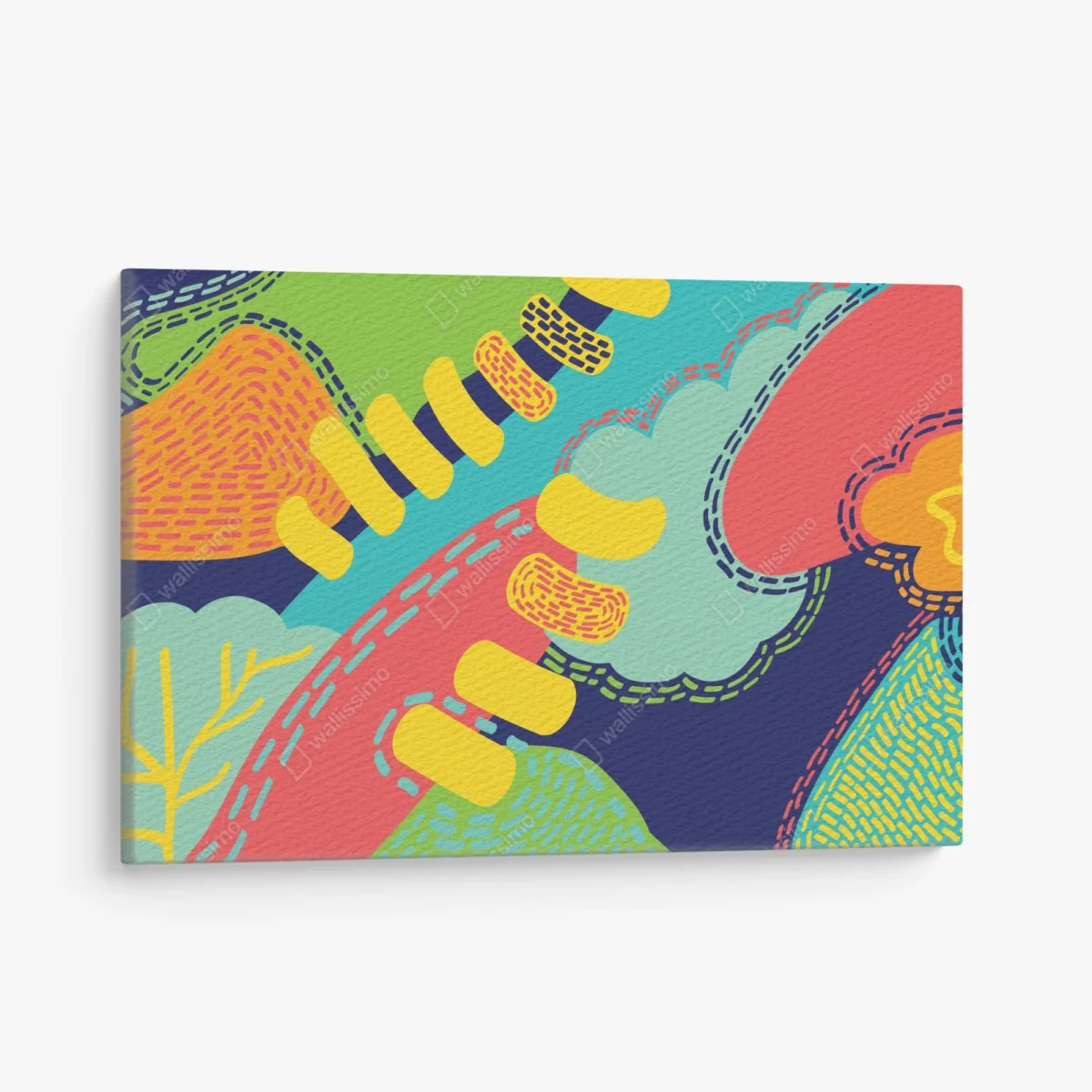 Quadro su tela esplosione astratta di colori e forme organiche • Wallissimo® Quadro su tela esplosione astratta di colori e forme organiche • Wallissimo®