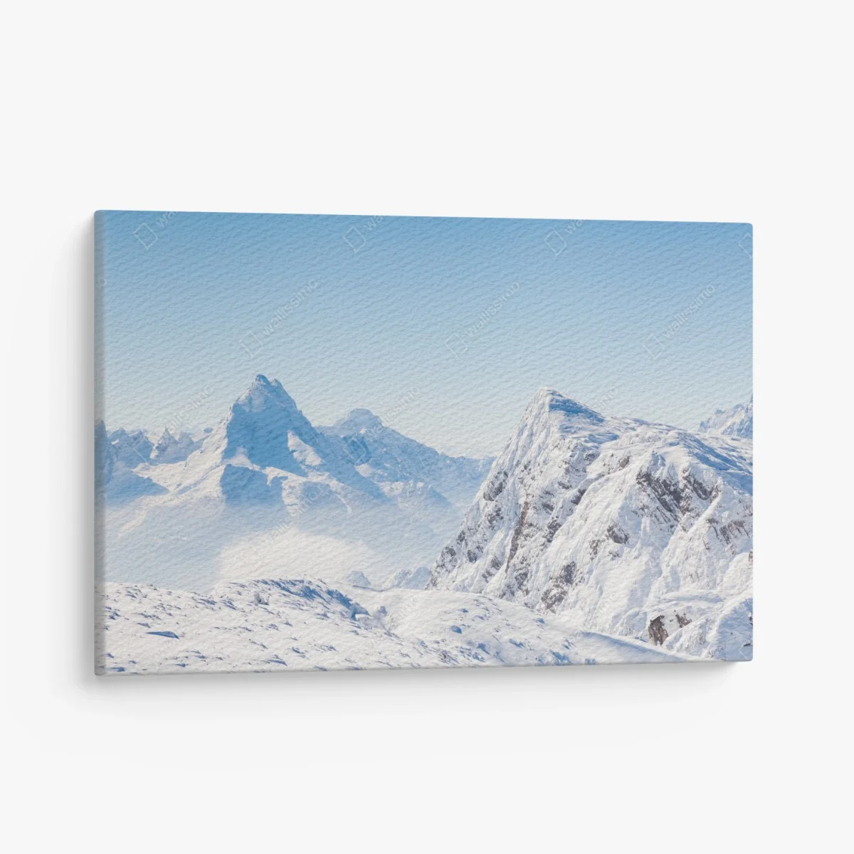 Quadro su tela vette innevate all'orizzonte • Wallissimo® Quadro su tela vette innevate all'orizzonte • Wallissimo®
