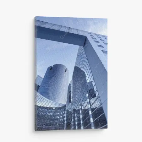 Quadro su tela riflessi urbani nell'architettura moderna • Wallissimo®