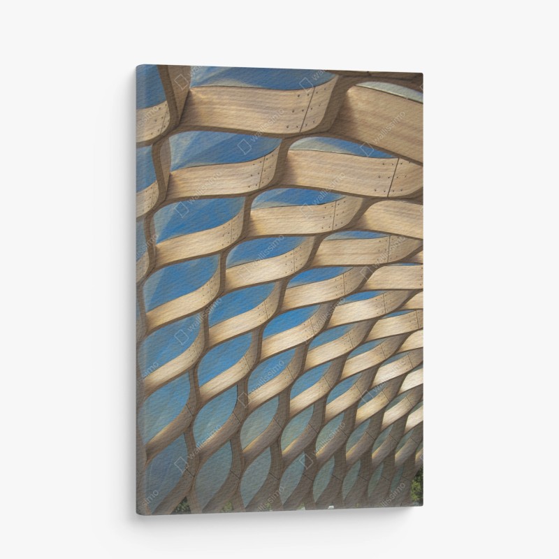 Quadro su tela struttura a nido d'ape in legno di Chicago