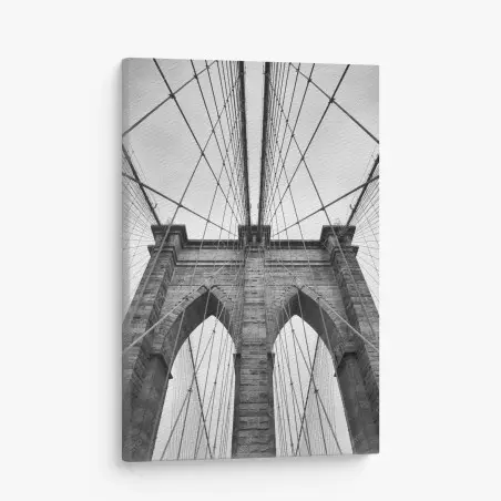 Quadro su tela architettura sospesa: ponte iconico di Brooklyn • Wallissimo®