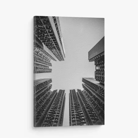 Quadro su tela geometrie verticali della città • Wallissimo®