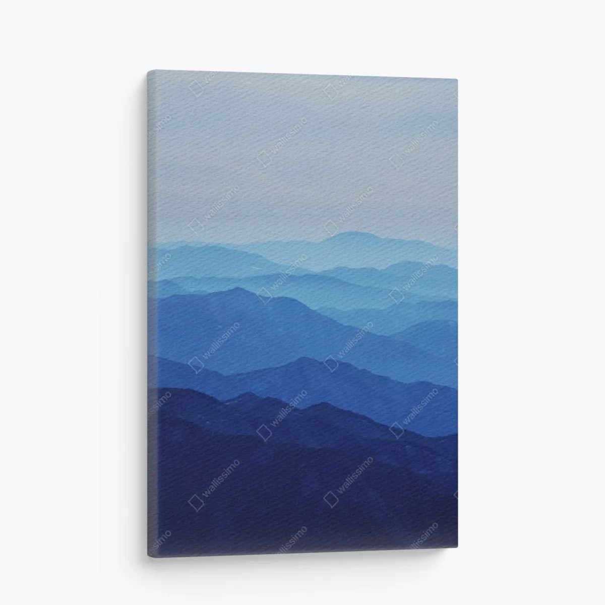 Quadro su tela orizzonte di montagne blu sfumate • Wallissimo® Quadro su tela orizzonte di montagne blu sfumate • Wallissimo®