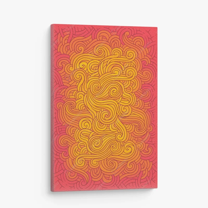 Quadro su tela vortici solari ornamentali