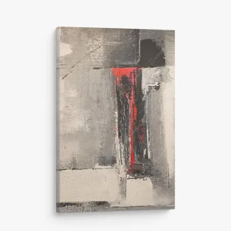 Quadro su tela flusso rosso su superfici grigie • Wallissimo®