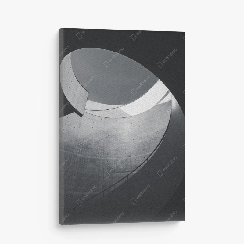 Quadro su tela curve di cemento: eleganza architettonica minimal