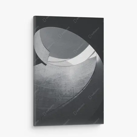 Quadro su tela curve di cemento: eleganza architettonica minimal • Wallissimo®
