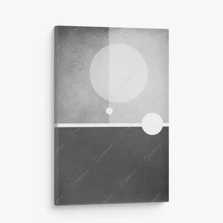 Quadro su tela composizione geometrica in bianco e nero • Wallissimo®
