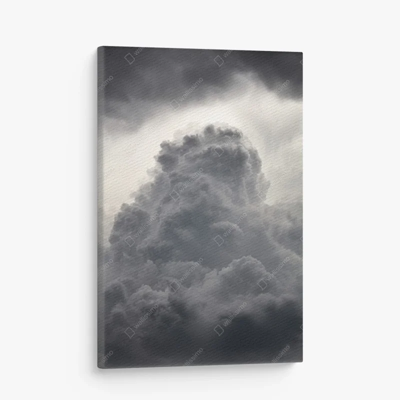 Quadro su tela cielo drammatico di nuvole grigie