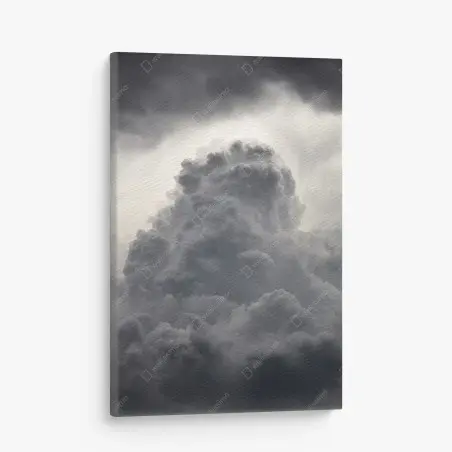 Quadro su tela cielo drammatico di nuvole grigie • Wallissimo®
