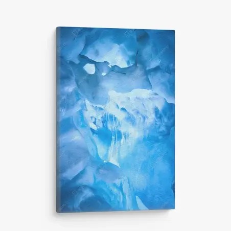 Quadro su tela grotta di ghiaccio blu: paesaggio sotterraneo • Wallissimo®