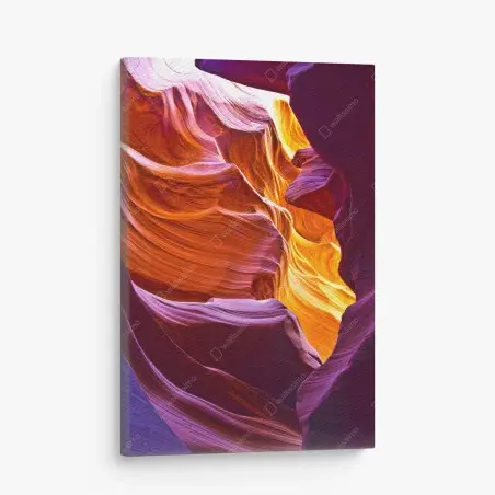 Quadro su tela luce dorata nel canyon scolpito • Wallissimo®