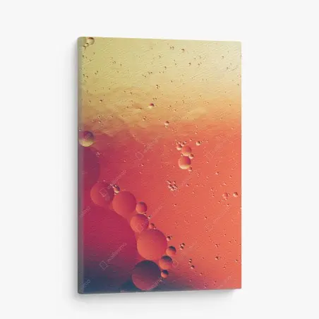 Quadro su tela bolle astratte su sfondo sfumato in toni caldi • Wallissimo®