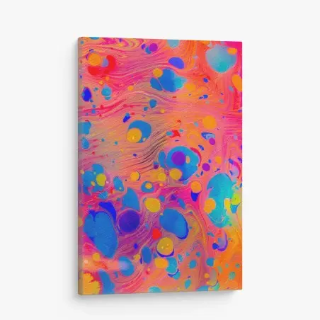 Quadro su tela motivo marmorizzato ottomano multicolore • Wallissimo®