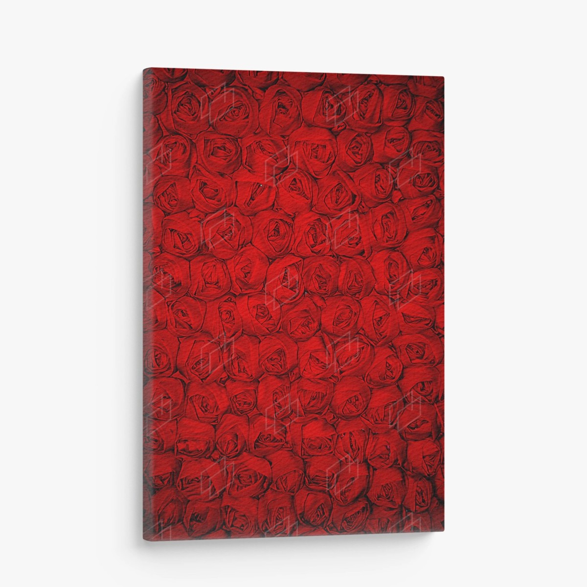 Quadro su tela mosaico di rose rosse • Wallissimo®