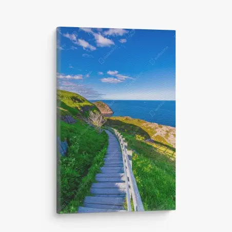 Quadro su tela sentiero verso l'oceano • Wallissimo®