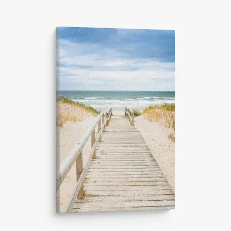 Quadro su tela passerella verso il mare di Sylt • Wallissimo®