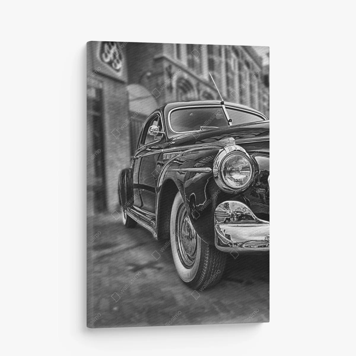 Quadro su tela eleganza automobilistica d'epoca in bianco e nero • Wallissimo® Quadro su tela eleganza automobilistica d'epoca in bianco e nero • Wallissimo®