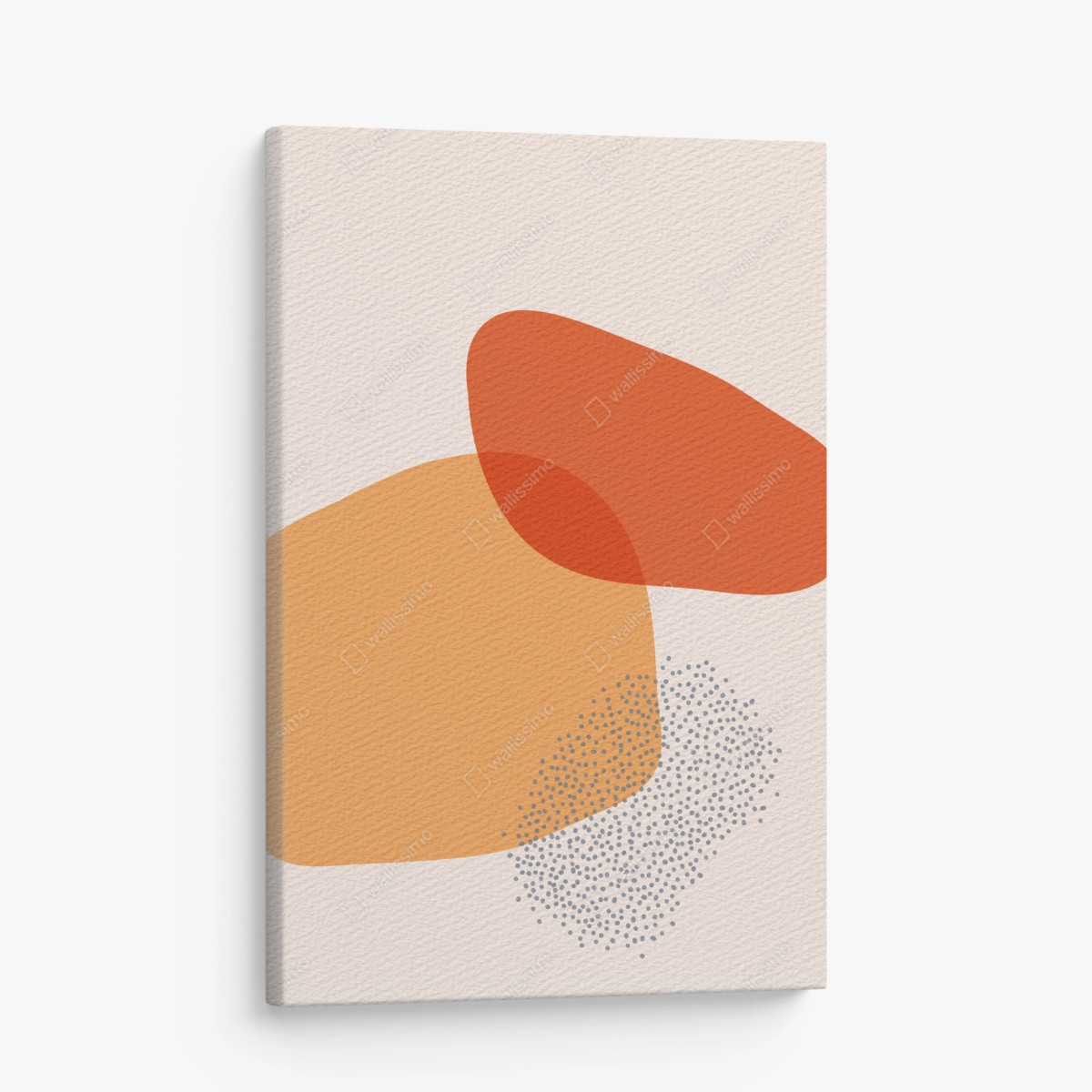 Quadro su tela composizione organica in arancio e terracotta • Wallissimo®