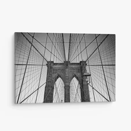 Quadro su tela vista geometrica del ponte di Brooklyn • Wallissimo®