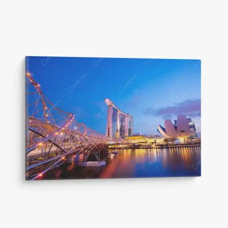 Quadro su tela notte luminosa a Marina Bay Sands • Wallissimo®